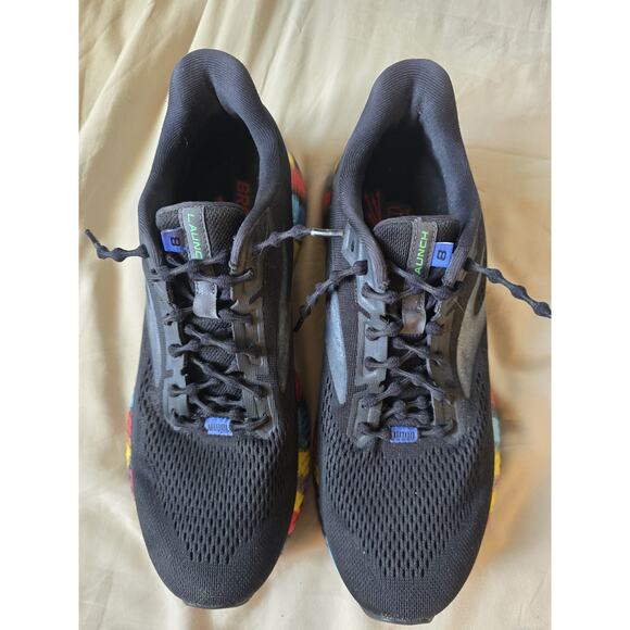 BROOKS Launch 8 Run Victory Black Red Blue Yellow Running Shoes Men\'s Size 10.5 main image 14